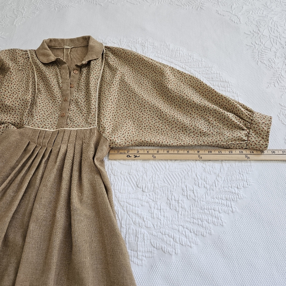 Vintage 70s dress prairie cottage core tiny floral print hippie boho size XS - Picture 4 of 14